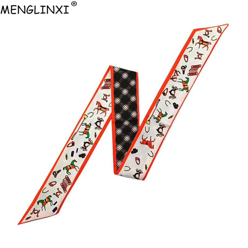Luxury Bags Expensive - Horse Plaid Skinny Scarf Women Bag