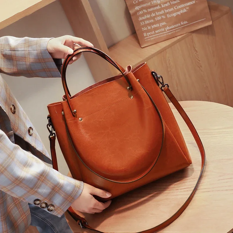 Genuine Leather Tote Bag for W - Xl Luxury Bags 리뷰 및 가격