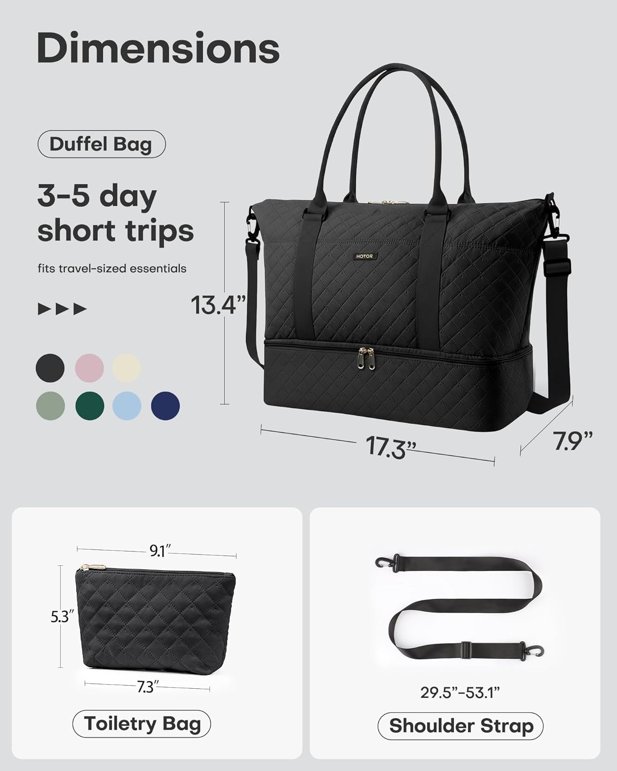 HOTOR Travel Duffel Bag - Week - Weekender Bag Duffle 리뷰 및 가격