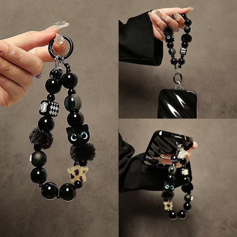 Luxury Black Fluffy Cat Phone  - Luxury Bags For Women 리뷰 및 가격