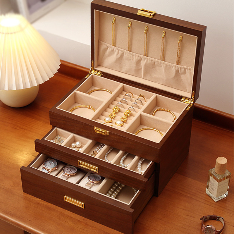 Wooden Jewelry Box Large Luxur - Luxury Bags List 리뷰 및 가격