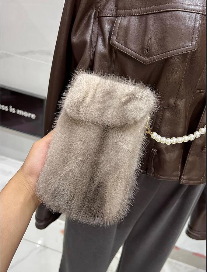 Bag for Women Genuine Mink Fur - Luxury Bags Consignment 리뷰 및 가격