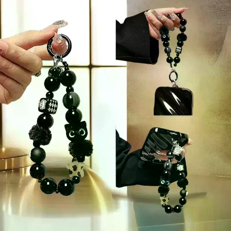 Luxury Black Fluffy Cat Phone  - Luxury Bags For Women 리뷰 및 가격