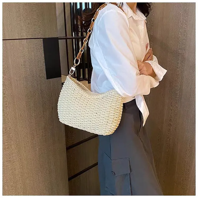 Straw Woven Shoulder Bag for W - Luxury Bags For Women 리뷰 및 가격