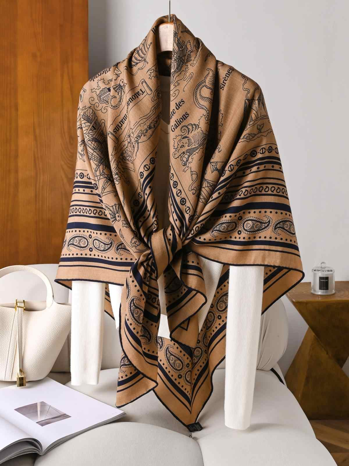 New Silk Wool Scarf Designer L - Luxury Bags Hong Kong 리뷰 및 가격