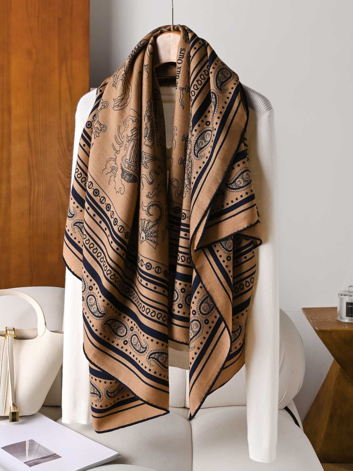 New Silk Wool Scarf Designer L - Luxury Bags Hong Kong 리뷰 및 가격