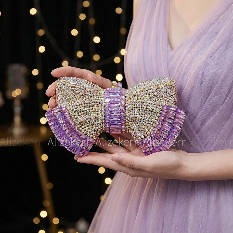 Alizekerr Bow Crystal Evening  - Luxury Bags Consignment 리뷰 및 가격