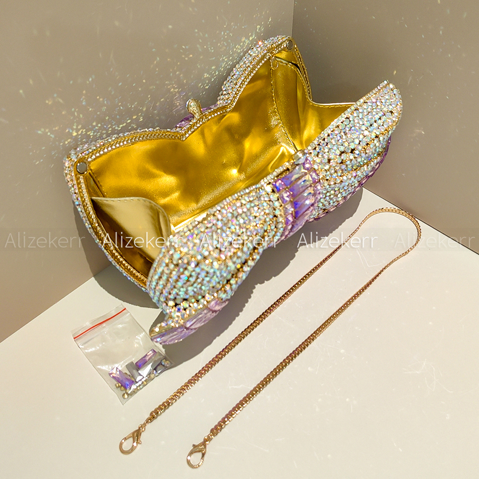 Alizekerr Bow Crystal Evening  - Luxury Bags Consignment 리뷰 및 가격