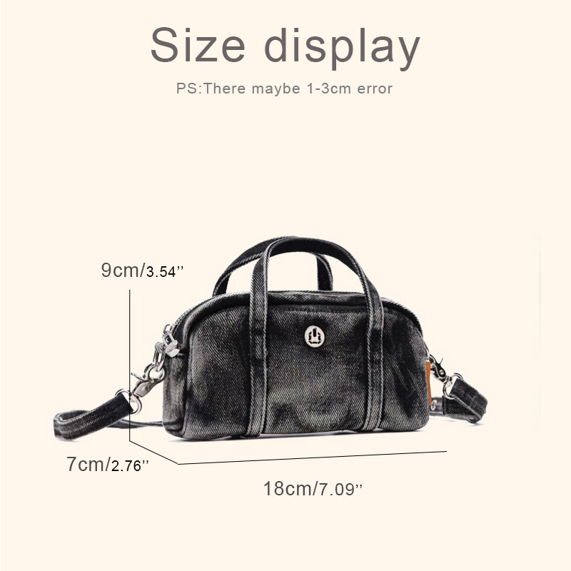 Korean Casual Mini Denim Box B - Luxury Bags For Women 리뷰 및 가격