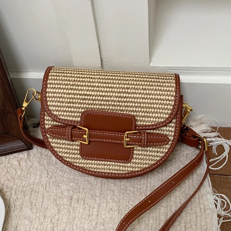 England Style Mini Straw Saddl - Luxury Bags For Women 리뷰 및 가격