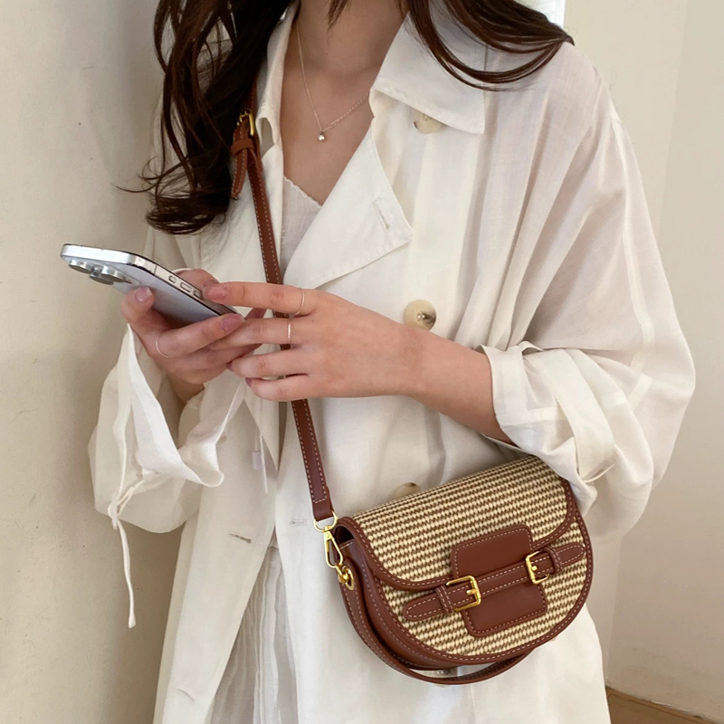 England Style Mini Straw Saddl - Luxury Bags For Women 리뷰 및 가격
