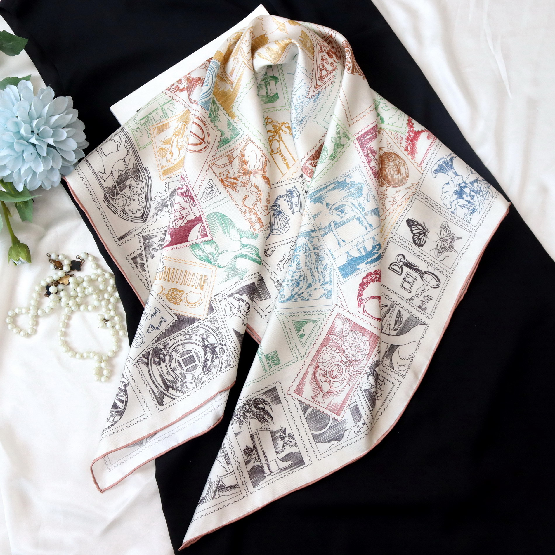 Twill Silk Scarf Luxury Design - Luxury Bags Hong Kong 리뷰 및 가격