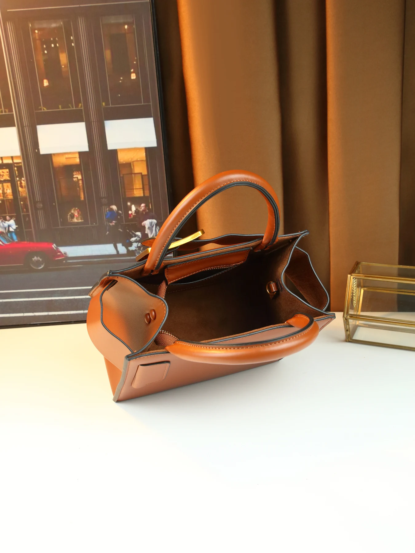 Retro Hong Kong style small sq - Luxury Bags Hong Kong 리뷰 및 가격